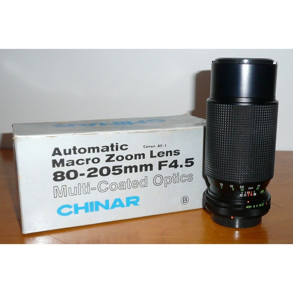 Vintage Chinar for Canon AE-1 ~ 80-205mm f/4.5 Automatic Macro Zoom Lens